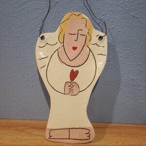Sandra Magsamen Ceramic Angel Wall Hanging ' Someone to Watch Over You' Plaque